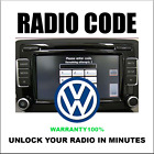 UNLOCK RADIO CODES RCD300  PIN DECODE STEREO RNS510 VOLKSWAGEN 88 FAST SERVICE