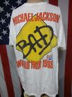 MICHAEL JACKSON vtg Bad tour T shirt XL beat-up tee King of Pop 1988 OG