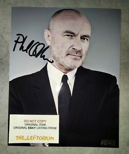 Phil Collins Hand Signed Autograph 8x10 Photo COA