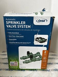 New ListingOrbit Automatic Sprinkler 2-Valve Manifold 57250 Green Open box FREE SHIPPING