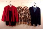 3 Vintage to Now Ladies Sweaters/Tops S. L SAG HARBOR, A.NEW.DAY, MONROE & MAIN