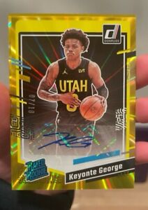 New Listing2023 Panini Donruss Basketball Keyonte George Auto Gold /10