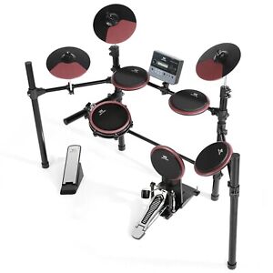 8 PCS Electric Drum Set Mesh Electronic DrumKit Beginner Stick Connection Cable