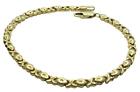 Ladies 14k Yellow Solid Gold Ladies X O Estate Bracelet Lobster Claw Closure