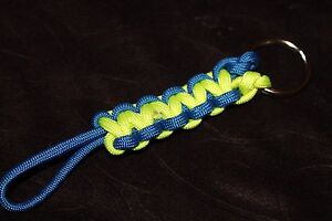 New Paracord Keychain - blue yellow #B6