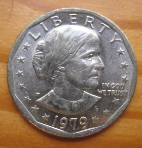 1979-P Susan B Anthony Dollar Wide Rim/Near Date Variety - Nice coin!