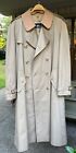 Vintage BURBERRY Trench Coat Beige Cotton/Poly+ Wool Liner 48 X-Long *READ*