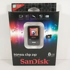 New Open Box SanDisk Sansa Clip Zip Black (8GB) Digital Media Player (See Disc)
