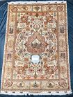 Fine Pictorial Caucasian Area Rug 8x11 Hand Knotted Oriental Wool On Silk Carpet