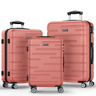 3 Piece Luggage Sets ABS Hardshell Hardside TSA Lock Lightweight Durable Spinner