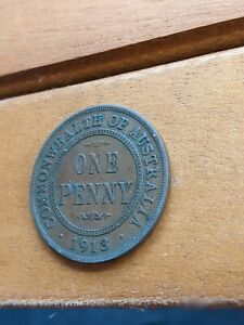 Australia  1913 1 penny coin - London Mint - LOT B