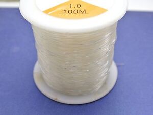 100 Meter Clear Stretch Elastic Beading Cord String Thread 1mm Spool