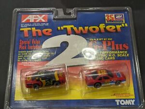 NEW 0N CARD TOMY AFX TWO FER SUPER G PLUS TWIN PACK HO SCALE SLOT CARS