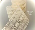 4 7/8 Yds of 3 5/8” Vintage Ivory Beading Lace Made by Lion Ribbon Co. #061722R7