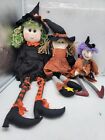 New ListingVintage Halloween Witch's   Lot of 3 Decorations    Wreath Dolls