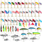 60X Fishing Lures Metal Spinner Baits Tackle Crankbait Trout Spoon Rooster Tail