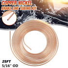 US Stock 5/16 in.OD 25 Ft Roll Coils  Brake Line Tubing Steel Zinc+Copper Nickel