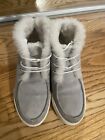 Womens  Winter Warm Fur Lined Shoes Outdoor Snow Boots Leather Size 7,5