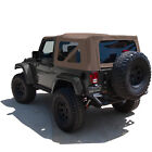Jeep Wrangler JK Soft Top, 2007-09, Tinted Windows, Saddle Sailcloth (For: 2008 Jeep Wrangler Sahara)