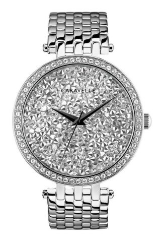 Caravelle Women's Quartz Crystal Accented Silver Watch 38mm 43L206