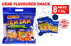 Crab Flavoured Snack Food SNEK KU TAM TAM 8 Packs x 25g Must Try Delicious Taste