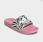 Adidas Adilette Comfort Slide Sandals Pink Zebra GY3560 Trefoil