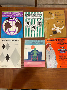 Vintage Sheet Music Lot of 6, Organ, Piano, Other Church Popular Variety