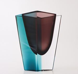 Kaj Franck - Prisma Glass Vase Nuutajärvi Notsjö (Nuutajarvi Notsjo) - Finland