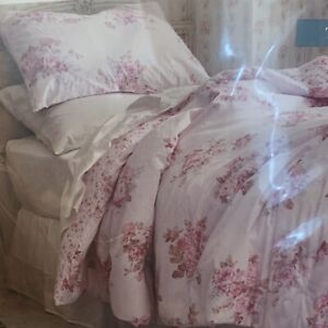 Simply Shabby Chic Blush Bouquet 2 Piece Comforter Set Twin 100% Cotton