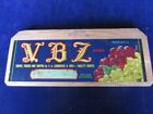 Vtg Wood Fruit Crate Section End w/Label Advertising VBZ Grapes Zaninovich & Son