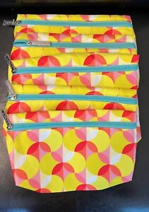 Lot of 5 x Clinique Cosmetic Makeup Bag Zipper Pouch with Dot Print travel bag