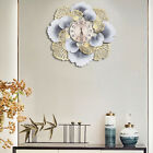 Modern Ginkgo Leaf Wall Clock Metal Large Wall Watch Living Room Home Decor