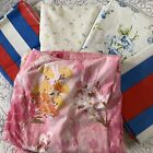 Lot of 5 Vintage Sheets - 60s 50s Floral Stripe Double Queen - Craft Sewing Vtg