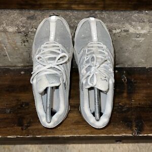Nike Shox Navina White Silver Gray Glitter Comfort Running Shoes Womens Sz 8 GUC