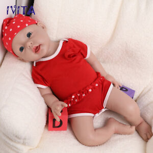 IVITA 20'' Full Silicone Reborn Doll Baby Girl Take Pacifier 4000g Birthday Gift