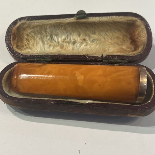 Antique Pressed Baltic Amber Cigar Mouthpiece