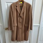Vintage 100% Pure Cashmere Overcoat Men 42R England Bloomingdale Private Stock