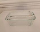 Pyrex-LIKE Vntg Refrigerator Dish & Lid Clear Ribbed Glass Pasabahce Butter Dish
