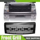 For 2009-2014 Ford F150 F-150 Raptor Style Mesh Bumper Grille Hood Grill Black (For: 2014 Ford F-150)