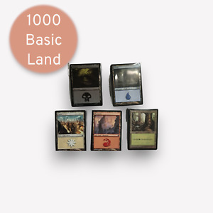 MAGIC The Gathering MTG Basic Land lot of 1000 (200 of each color) Bulk