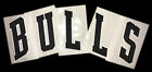 CHICAGO BULLS NBA BASKETBALL BLACK LETTERS PATCHES - SET OF 5
