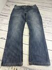 Ninety Six North 96N Jeans Mens 34 X 32  Faux Leather Flap Back Pocket Cracked