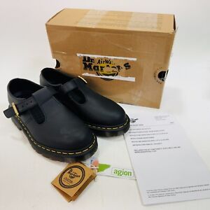 Dr. Martens Polley Sr Mary Jane Shoes Women's US Size 8 Black Leather
