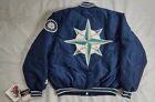 VINTAGE NWT MADE USA  STARTER DIAMOND COLLECTION SEATTLE MARINERS JACKET SIZE L