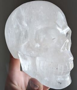 Clear Quartz Skull Carving Crystal Large Big Gemstone