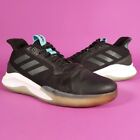 Adidas Sneakers Mens 10.5 High Top Black Blue Stripes EG0983 Basketball Athletic