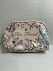 Too Faced 2021 Annual Cosmetic Bag PVC   Pink With Flowers Gold Zipper