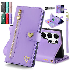 For Samsung Galaxy A14 A54 A73 A53A34 A32 A23 A13 Leather Card Wallet Case Strap
