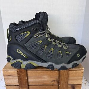 Oboz Hiking Boots Black & Green Mens Size 12