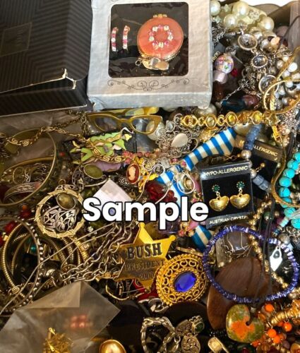 3 Pound Vintage to Modern COSTUME JEWELRY Lot All Wearabe No Junk